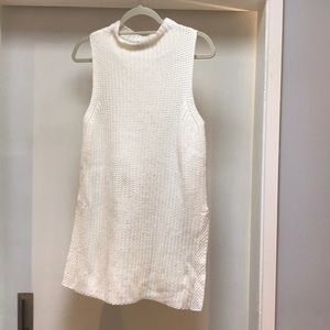 Winter White Rounded turtleneck style Top